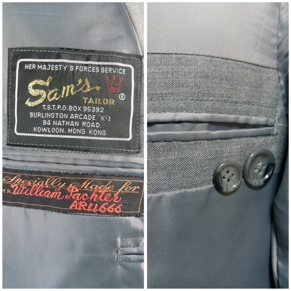 Sam's Tailor 42R Gray Surgeon Cuff Suit Blazer Spo - Picture 7 of 8